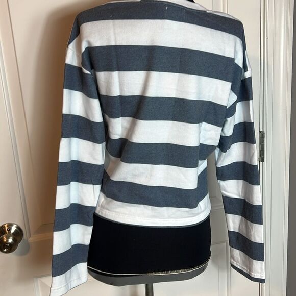 BNWT - SUNDRY HEART STRIPPED COTTON SWEATER - Picture 6 of 8